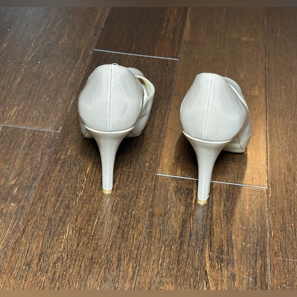 Nine West Nude Beige Peep Toe D'Orsay Platform Pumps Women’s Size 10 Heeled - Picture 3 of 8